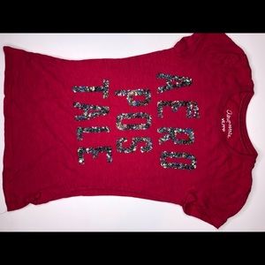 Hot pink Aeropostale top with holographic sequin